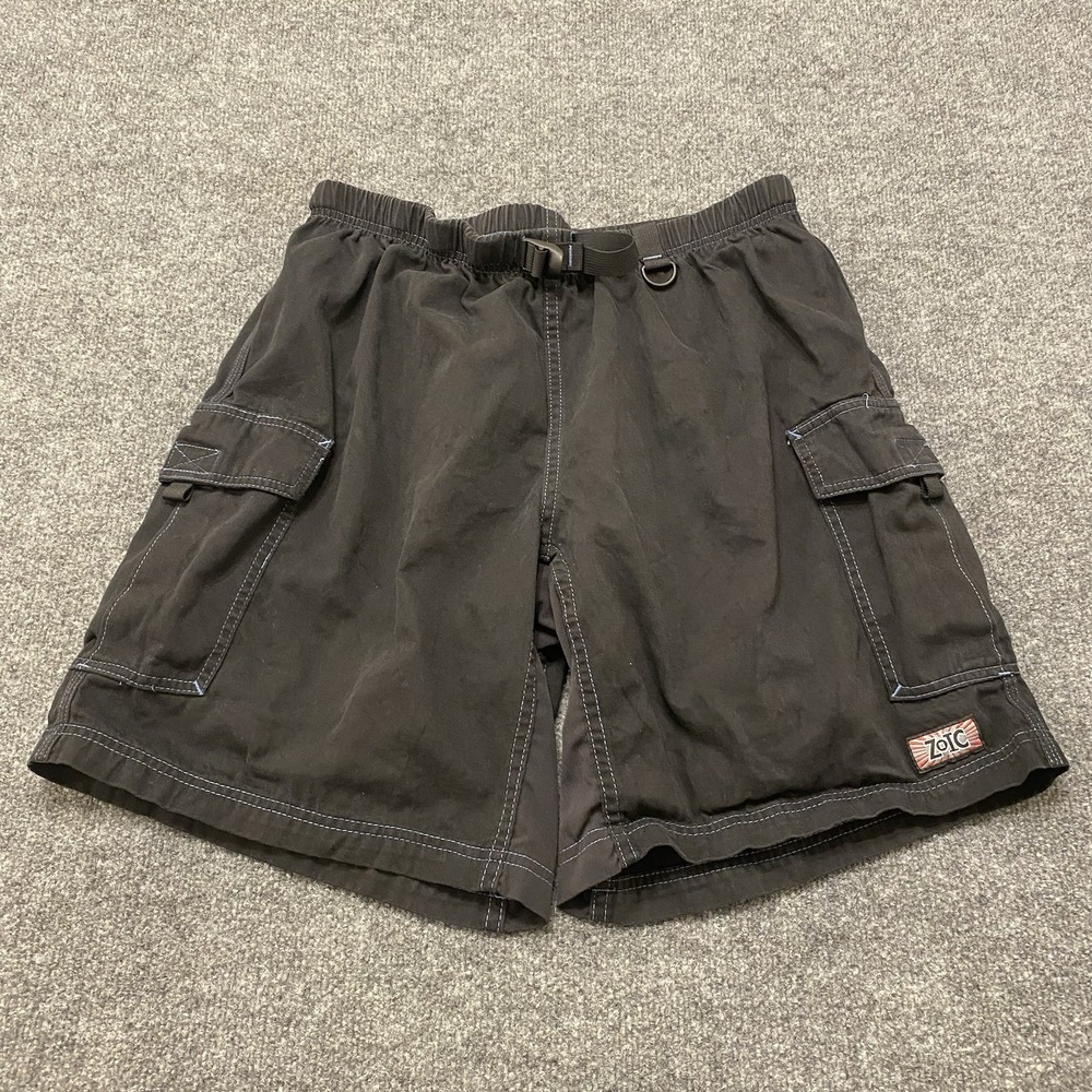 Vintage 90s ZOIC Padded Lined Cycling Cargo Shorts Mens Size XL Belted Skater